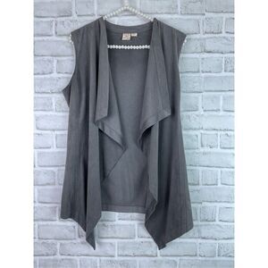 ARTISAN NY Suede Look Waterfall Vest Women’s Size Medium Casual Western